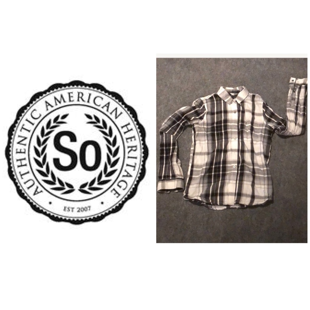 👁‍🗨 SO Black & White Plaid “Perfect Shirt” 👁‍🗨